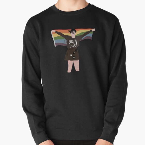 YUNGBLUD LGBT FLAG Sticker Pullover Sweatshirt RB0208 product Offical yungblud Merch