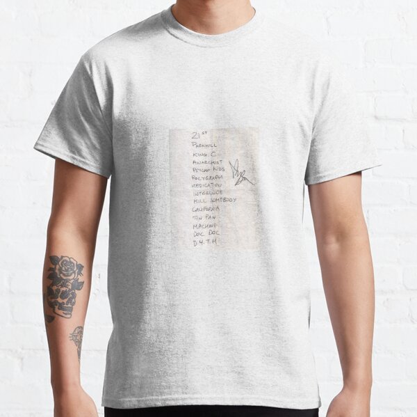 Original & Signed YUNGBLUD tour setlist  Classic T-Shirt RB0208 product Offical yungblud Merch