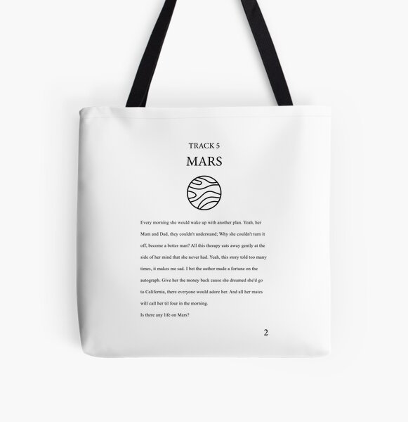 Mars YungBlud Lyrics All Over Print Tote Bag RB0208 product Offical yungblud Merch