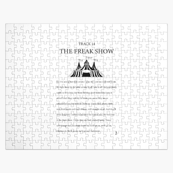 The Freak Show YungBlud Lyrics Jigsaw Puzzle RB0208 product Offical yungblud Merch