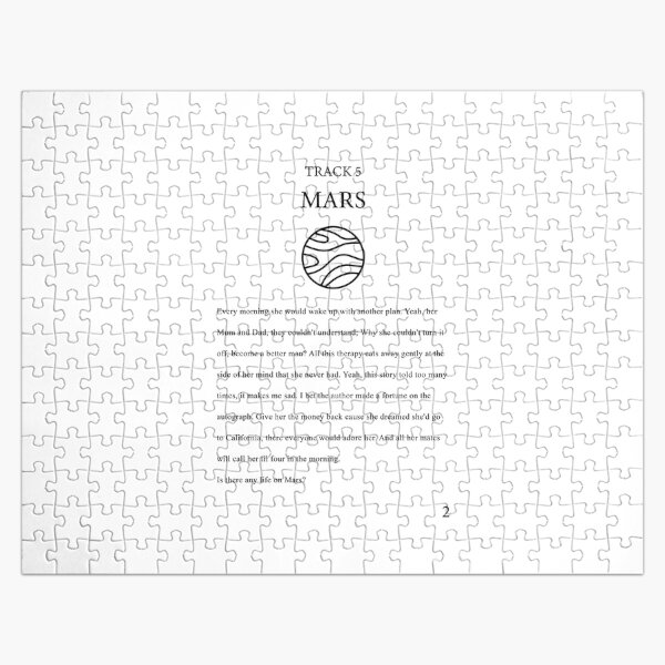 Mars YungBlud Lyrics Jigsaw Puzzle RB0208 product Offical yungblud Merch